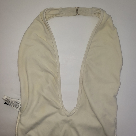 ANNE COLE DEEP PLUNGE WHITE ONE PIECE SWIMSUIT SIZE 12 - Picture 10 of 15